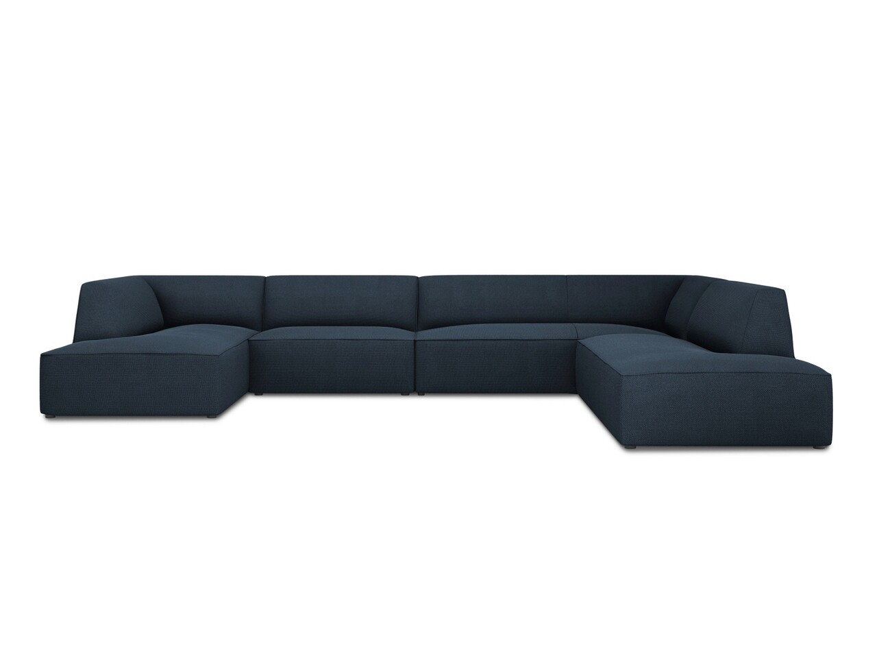 Coltar panoramic dreapta 7 locuri, Ruby, Micadoni Home, BL, 366x273x69 cm, poliester, albastru navy - imagine 6